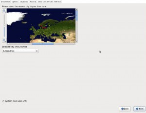 Select timezone