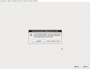Write configuration to disk